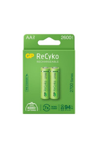 BATERIA GP RECYKO RECARGABLE AA 2600 mAh CARTON 2PCS