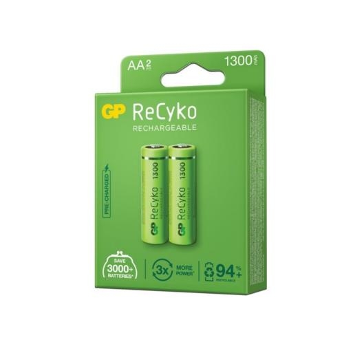 BATERIA RECARGABLE RECYKO BATERIA GP RECYKO RECARGABLE AA 1300 mAh CARTON 2PCS 