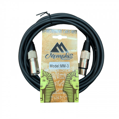 Cable MEMPHIS Para Microfono XLR-XLR 3 Metros