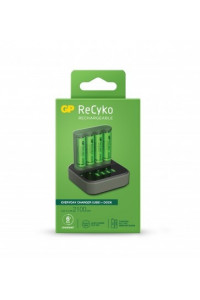 CARGADOR GP RECYKO USB C-4 Baterías AA NiMH 2100 MAH C/BAS
