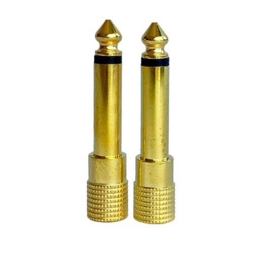 Conector nippon america mono de 3.5 mm hembra a 6.3 mm macho para audífonos (par de conectores)