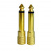 Conector nippon america mono de 3.5 mm hembra a 6.3 mm macho para audífonos (par de conectores)