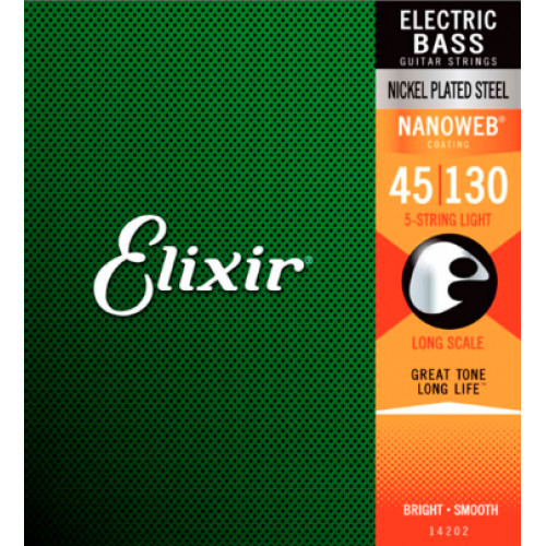 Cuerda Bajo Electrico 14202 Elixir 5 Strings (.045-.130) 14202