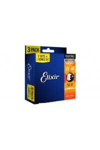 Cuerda Elixir Strings 16542 Nanoweb Electric Guitar Strings - .010-.046 Light 3-pack