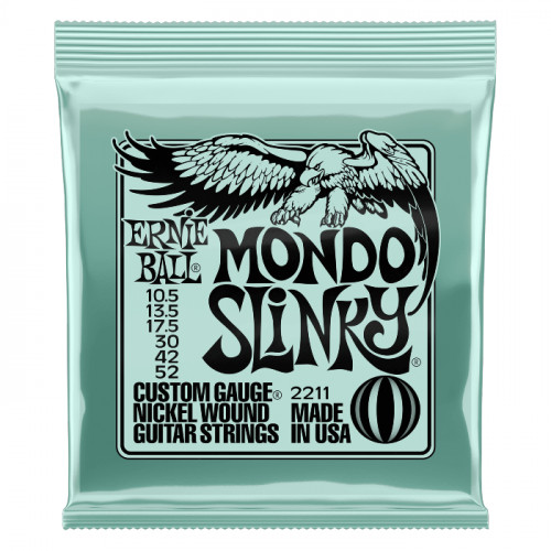 CUERDA ERNIE BALL 2211 MONDO SLINKY NICKEL WOUND GUITARRA ELCTRICA CALIBRE 10.5 - 52