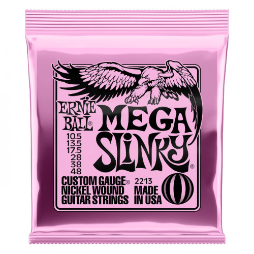 CUERDA ERNIE BALL 2213 MEGA SLINKY NICKEL WOUND GUITARRA ELCTRICA - CALIBRE 10.5-48