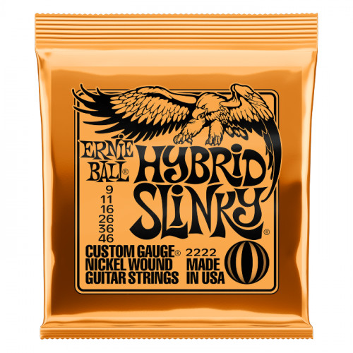 CUERDA ERNIE BALL EB2222 - Set De Cuerdas HYBRID SLINKY 9-46 Electrica