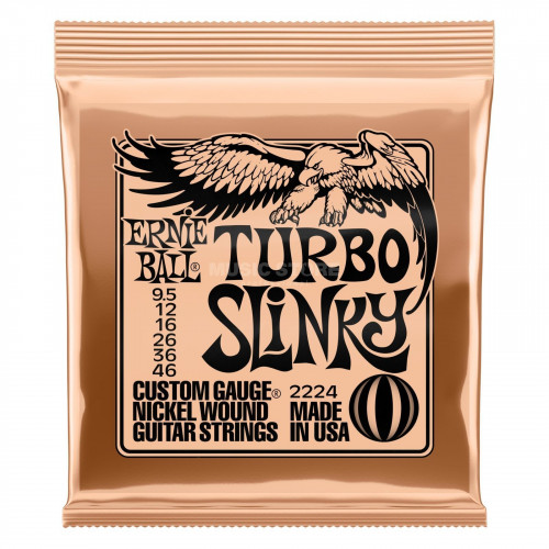 Cuerda Ernie Ball Turbo Slinky Nickel Wound Electric Guitar Strings 9.5-46 Gauge