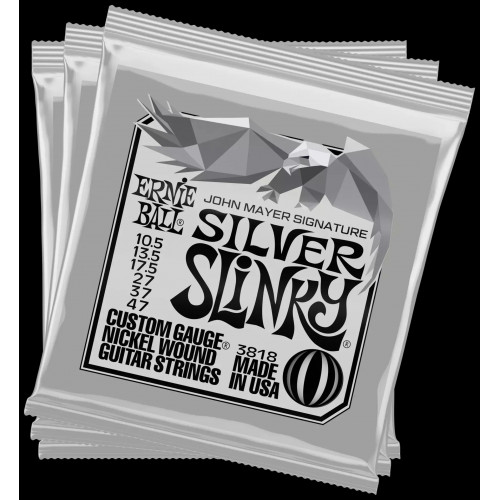EB3818 - Set De Cuerdas ERNIE BALL SILVER SLINKY JOHN MAYER .10.5- 47 Electrica