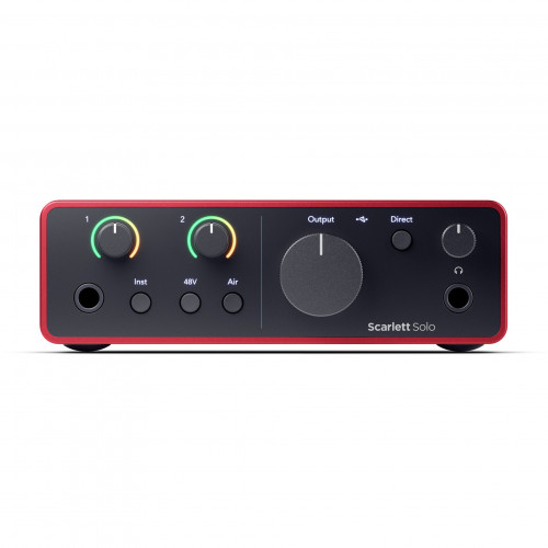Interfaz Focusrite Scarlett Solo 4ta Generación Interfaz de Audio USB