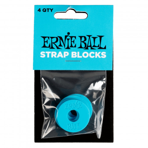 STRAP LOK ERNIE BALL BLOQUES DE CORREA - AZUL - PAQUETE DE 4