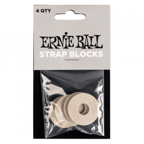 STRAP LOK ERNIE BALL BLOQUES DE CORREA - GRIS - PAQUETE DE 4