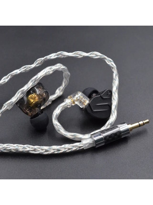 CABLE KZ KZ 784 CORE 90-8 Cable Blue Silver Mixed Plated Upgrade Audio Cable sin micrófono - C PIN