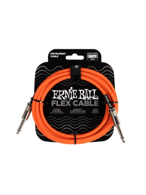 CABLE ERNIE BALL EB6416 - Cable ERNIE BALL FLEX Para Instrumento 10' Anaranjado