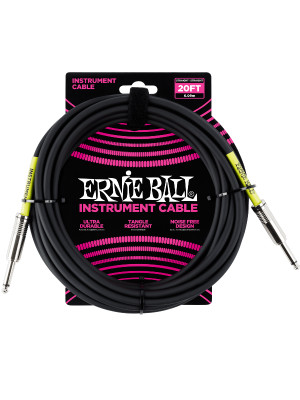 CABLE ERNIE BALL P06046 Cable clasico color negro 6m RR