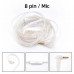 CABLE KZ KZ 3.5mm High Purity Silver Plated Upgrade Earphone Cable Hifi Headset Detachable Cable for KZ Earphones ZEX PRO, ZSN PRO X  - B PIN cable con micrófono