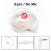 CABLE KZ KZ 3.5mm High Purity Silver Plated Upgrade Earphone Cable Hifi Headset Detachable Cable for KZ Earphones ZEX PRO, ZSN PRO X  - B PIN cable sin micrófono