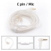 CABLE KZ KZ 3.5mm High Purity Silver Plated Upgrade Earphone Cable Hifi Headset Detachable Cable for KZ Earphones ZEX PRO, ZSN PRO X  - C PIN cable con micrófono