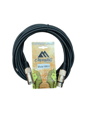 Cable MEMPHIS Para Microfono XLR-XLR 6 Metros
