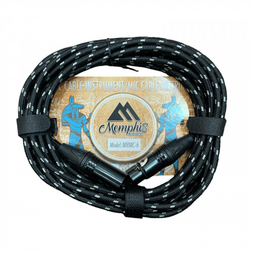 Cable MEMPHIS Para Microfono XLR-XLR Bordado HIGH SERIES 6 Metros