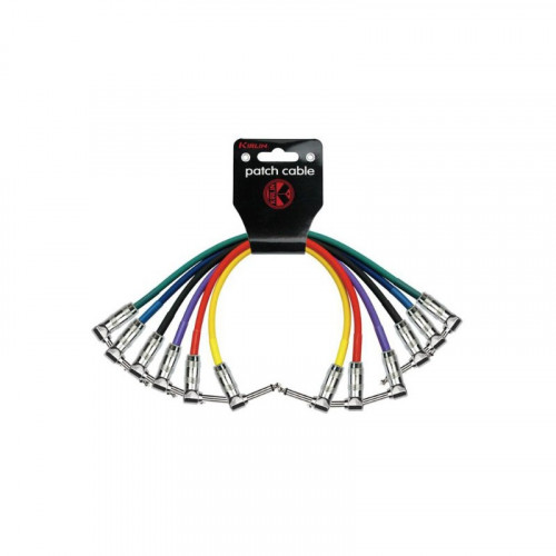 CABLE P/PEDAL KIRLIN 0.30M CAL 24 PVC 6 COLORES 1/4 A 1/4 ANGULADOS 6 PCS