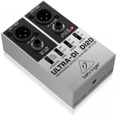 CAJA DIRECTA BEHRINGER DI20 Divisor  DI-Box activo profesional de 2 canales