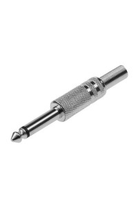 CONECTOR DE AUDIO N.A. DE 6.3 MM MONO, METÁLICO