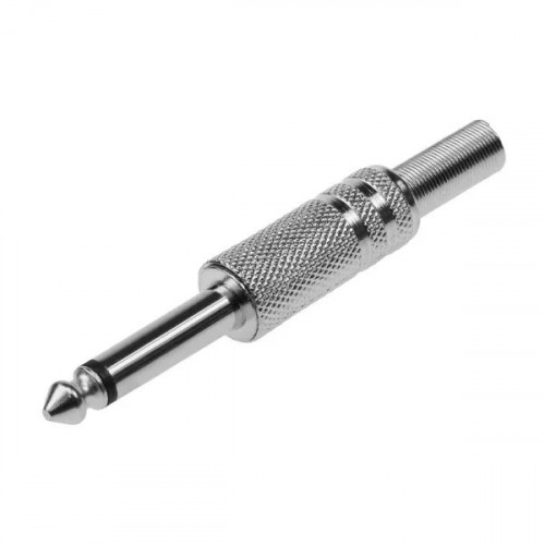 CONECTOR DE AUDIO N.A. DE 6.3 MM MONO, METÁLICO