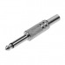 CONECTOR DE AUDIO N.A. DE 6.3 MM MONO, METÁLICO