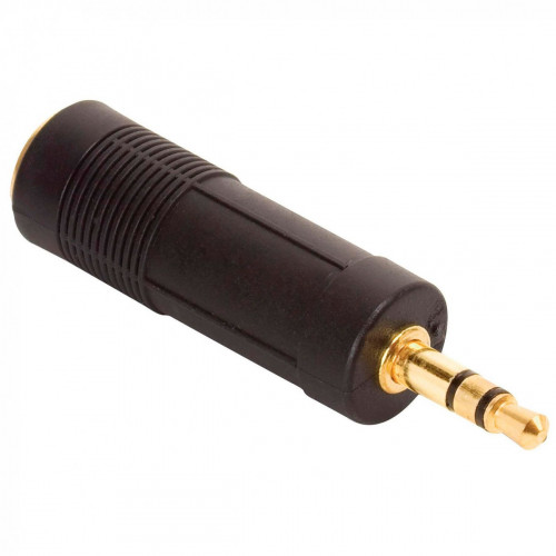 CONECTOR NIPPON AMERICA P-110G estéreo de 3.5 mm macho a 6.3 mm hembra