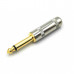 CONECTOR ZEBRA PLUG ZEBRA 1/4'' MONO GOLD PLATEADO