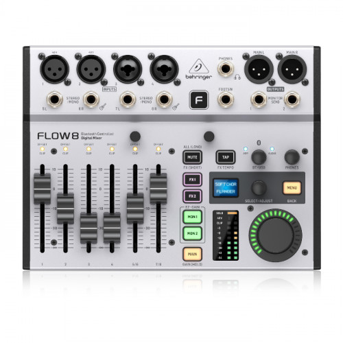 CONSOLA BEHRINGER FLOW 8 CONSOLA DIGITAL CON INTERFAZ DE AUDIO USB