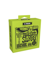 CUERDA ERNIE BALL 3221 REGULAR SLINKY NICKEL WOUND GUITARRA ELCTRICA PAQUETE DE 3 CUERDAS