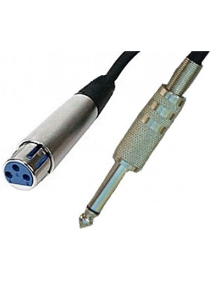 Cable MC-10 XLR hembra a plug TS 1/4 largo de 6 metros