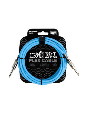 EB6412 - Cable ERNIE BALL FLEX Para Instrumento 10' Azul