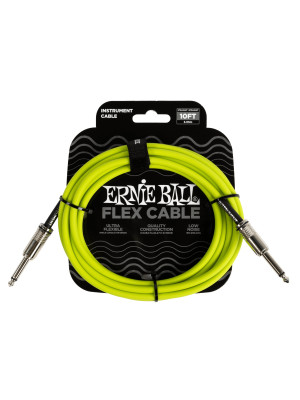 EB6414 - Cable ERNIE BALL FLEX Para Instrumento 10' Verde