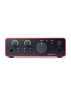 Interfaz Focusrite Scarlett Solo 4ta Generación Interfaz de Audio USB