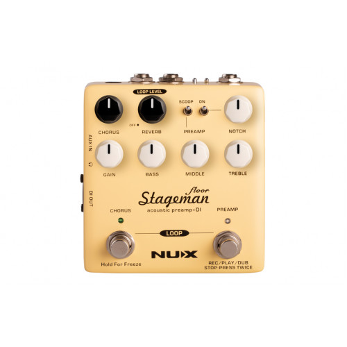 Pedal NUX Stageman Floor - Acoustic Preamp & DI