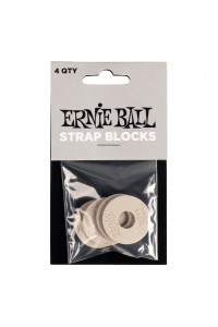 STRAP LOK ERNIE BALL BLOQUES DE CORREA - GRIS - PAQUETE DE 4