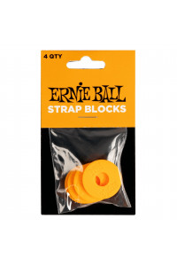 STRAP LOK ERNIE BALL BLOQUES DE CORREA - NARANJA - PAQUETE DE 4