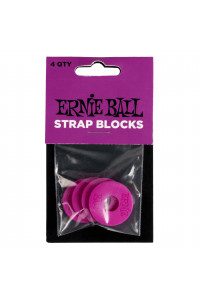 STRAP LOK ERNIE BALL BLOQUES DE CORREA - PÚRPURA - PAQUETE DE 4